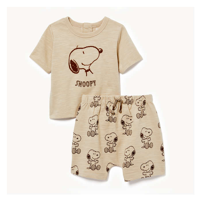 Baby Boys' Peanuts Snoopy T-Shirt Set